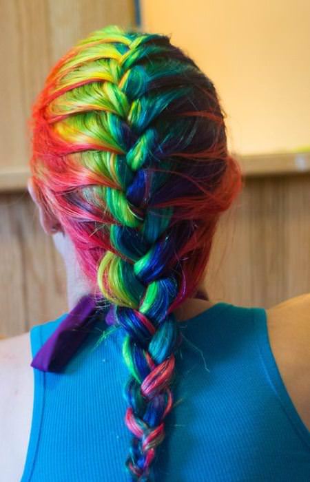 neon braided do sensational red hair color