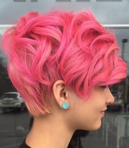 plush pink pixie haircuts for thick hair