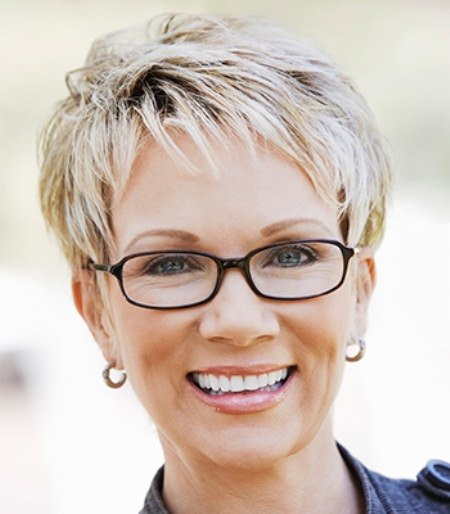 punky short bangs hairstyles for women over 50