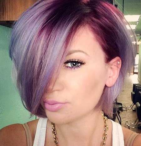 purple short ombre hair ideas for cropped locks