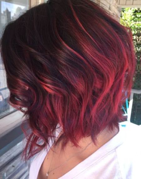 red toned short ombre hair ideas for cropped locks