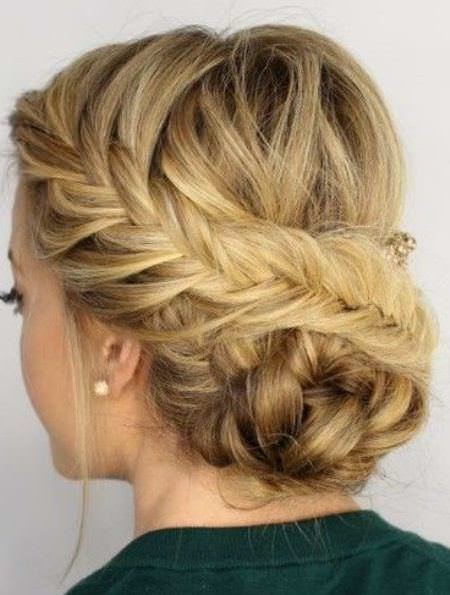 romantic braided updo updos for thin hair
