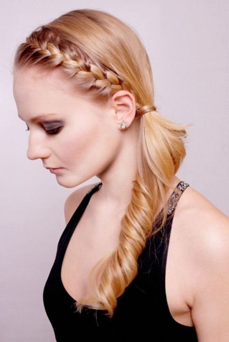 side braided ponytail christmas and new year eve hairstyles