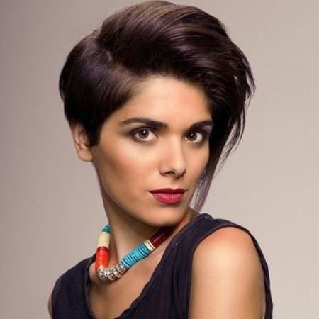 side parted asymmetrical short hairstyles for thick hair