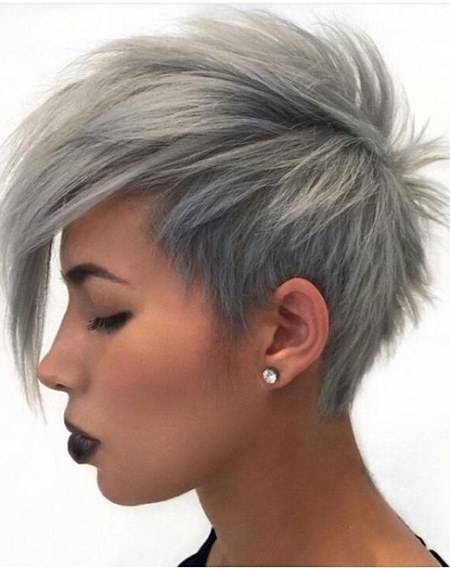 silver for pixie haircuts for thick hair