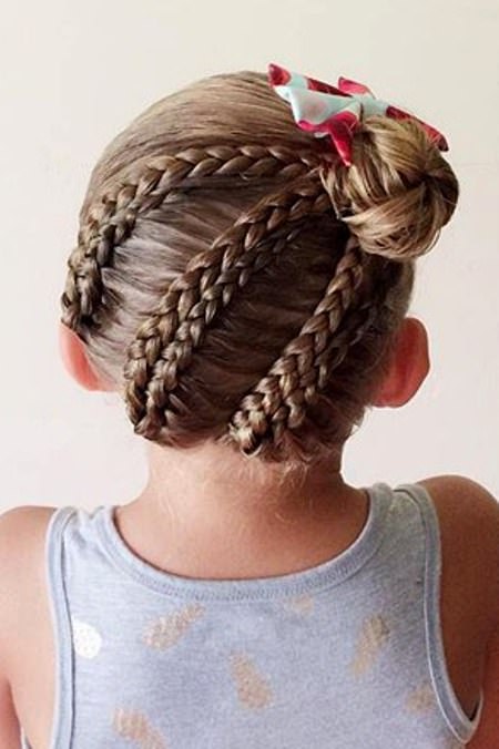 simple rose twist hairstyles for little girls