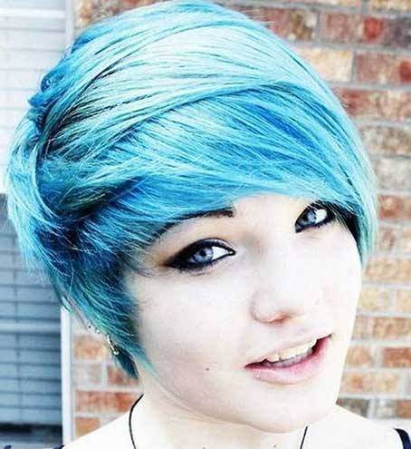 thick blue hair pixie haircuts for thick hair
