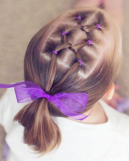 tie mini ponytail hairstyles for little girls