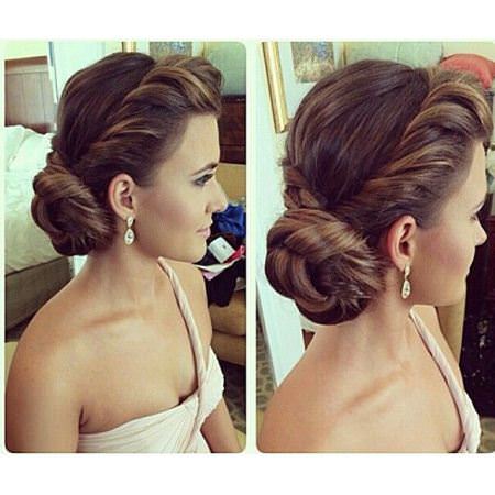 updo with a side twist do's for those who are in love