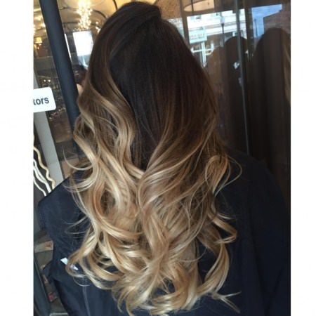 very dark to very light ombre ash blonde and silver ombre
