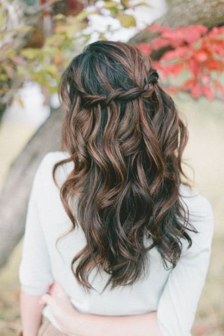 waterfall braid hairstyles for wedding guests