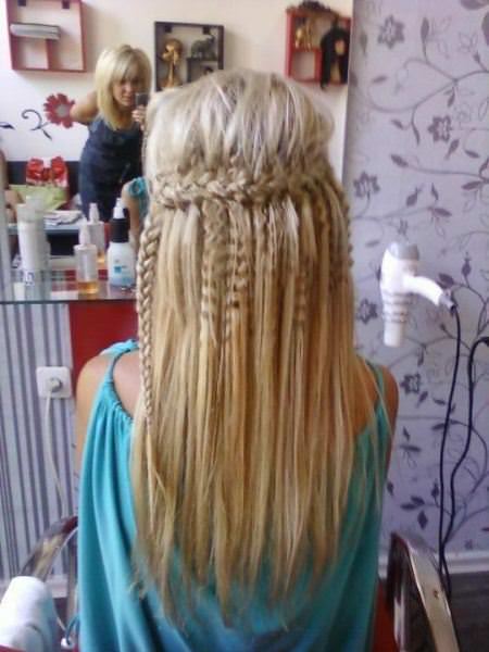 waterfall braid styles with crimped hair
