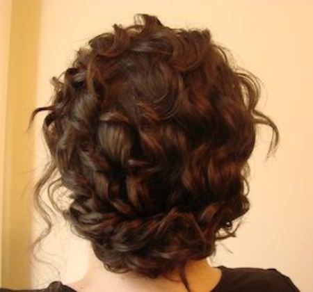 wrap arond braid long curly hairstyles