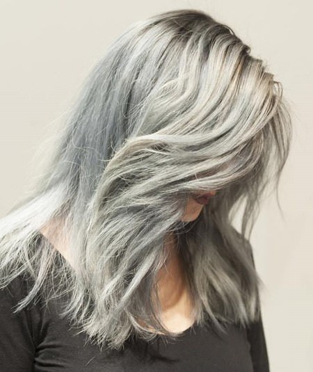 Artic layers gray hair trend
