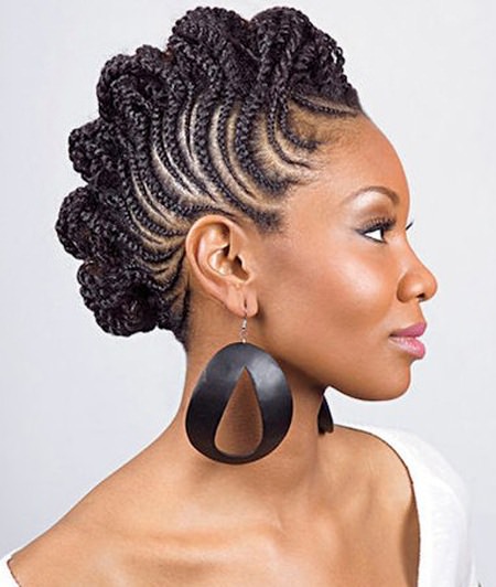 Classy updo for black hair natural braided hairstyles