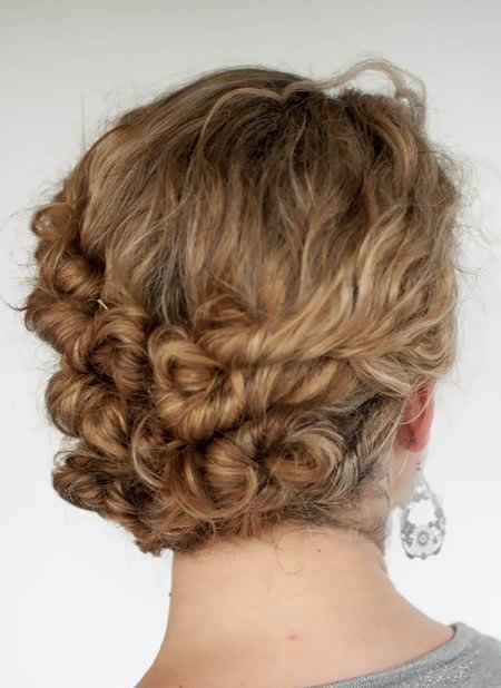 Easy and twist updo updos for curly hair