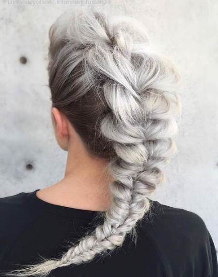 Elsa inspired braided mohawks