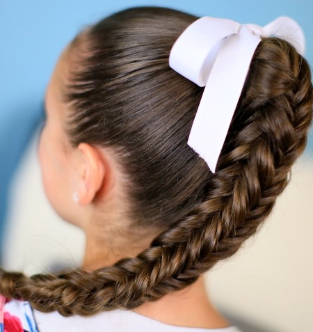 Fishtail braid school hairstyles
