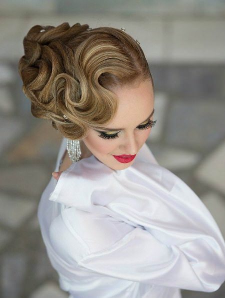 Gorgeous waves updo for long hair messy bun hairstyles for prom