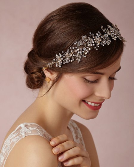 Jeweled hair Formal and classy bun hairstyles