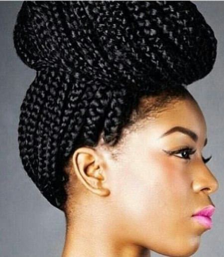 Mixed braid updo for black hair black braided hairstyles