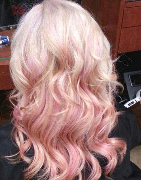 Pretty pink medium length hairstyles for women