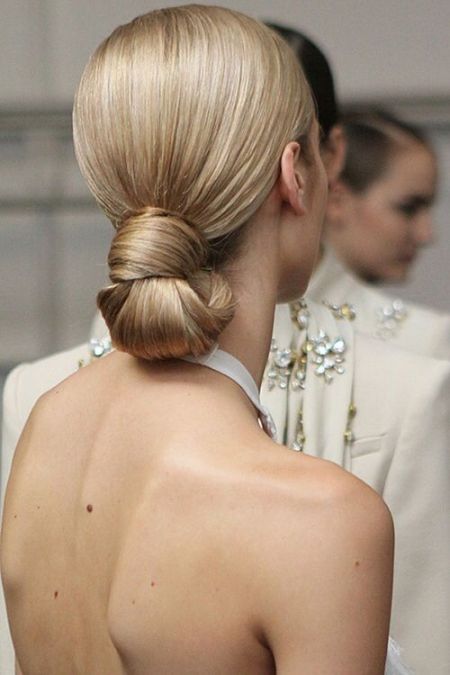 Sleek and chic chignon Formal and classy bun hairstyles