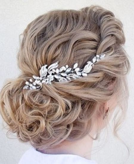 Soft curly updos for long hair