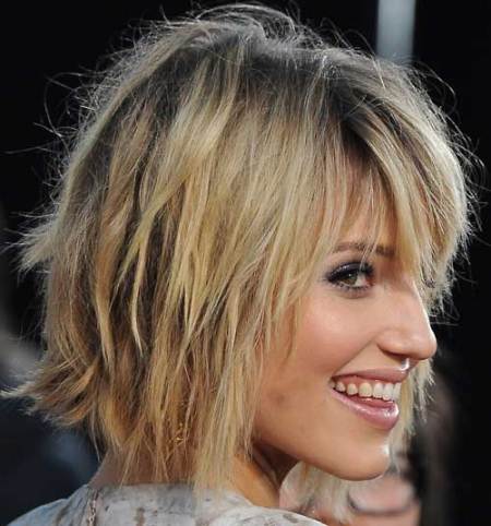 blonde bob with choppy ends short blonde hairstyles