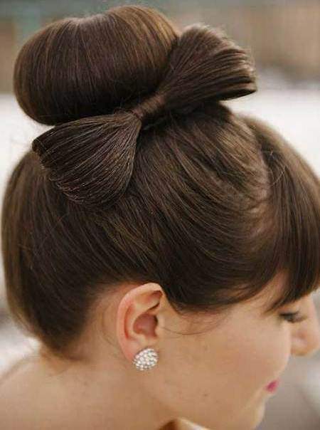 bow bun hairstyles for prom