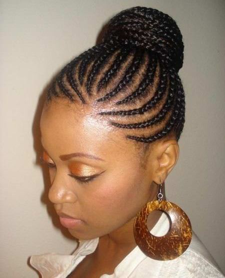 braided bun natural braided hairstyles