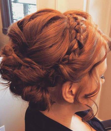braided curly formal updos for special days