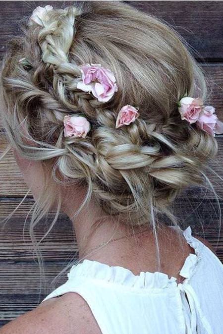 braided style for beach wedding hairstyles