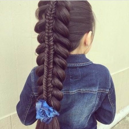 chunky lace double braids for kids