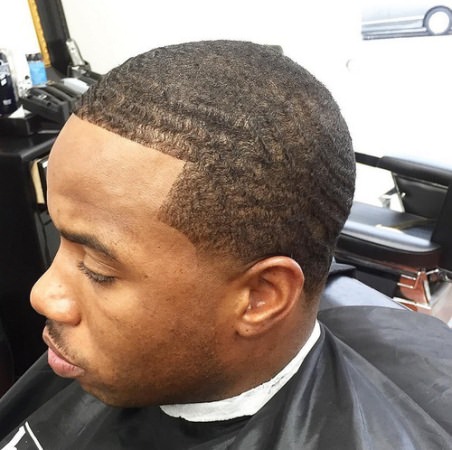 clean black fade with 360 waves short haircuts for black men