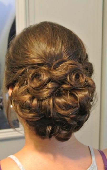 crazy curled formal chignon 'wedding hairstyles for long hair