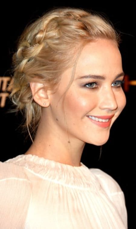 crown braided celebrity looks with long blonde hairstyles