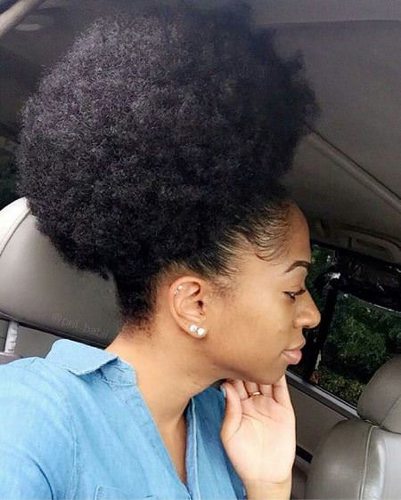 curly afro puff with perfect edges cool solutions for black coils