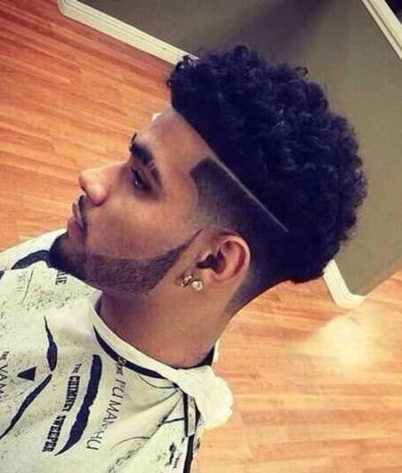 curly fade with a long side part curly hairstyles for black men