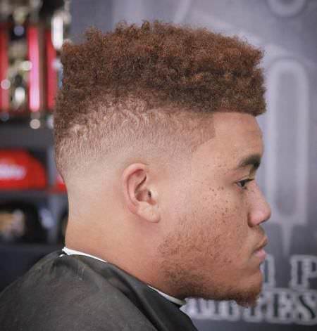 curly red high top fade curly hairstyles for black men
