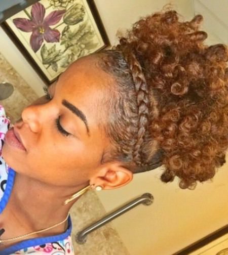easy curly side braid updos for natural hair