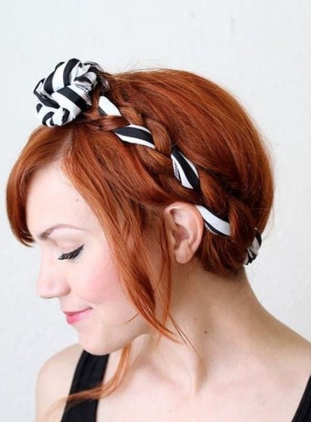 easy updo with fabric maiden braid updos for long hair