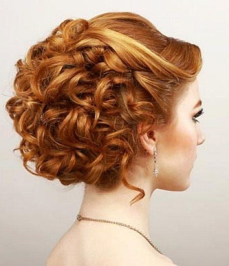 elegant curled prom hairstyle updos for long hair