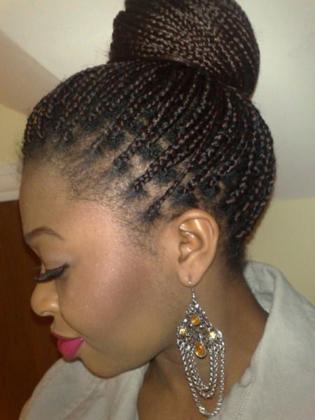 elegant updo from thin box braids hairstyles for long natural hair