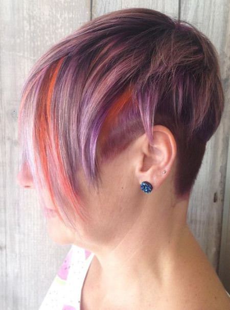 feathered pixie for strands ideas for peekaboo highlights