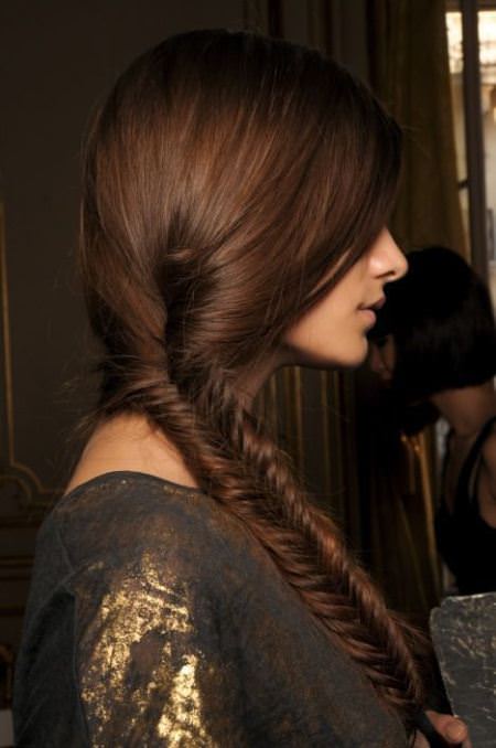 fishtail braid brunette hairstyles