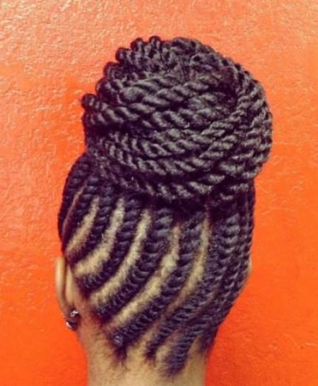flat twist updo hairstyles for natural hair