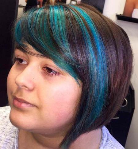 funky side swept bangs for round faces
