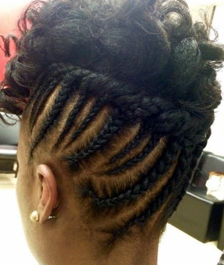half braided half curly updos for natural hair