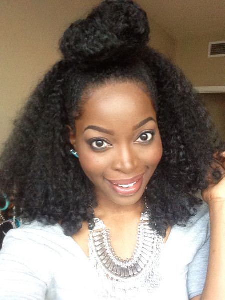 half bun for natural hair cool solutions for black coils